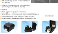 TAZGA H500 TT BARKOD ETİKET YAZICI USB+LAN BARKOD ETİKET YAZICI RİBON  TAKILABİLİYOR